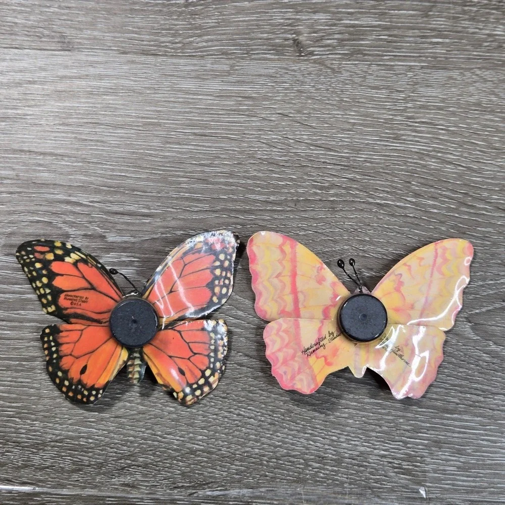 Butterfly Fridge Magnets Set Colorful Monarch Yellow Pink Decorative Magnets Set